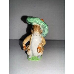 Royal Albert England Beatrix Potter Classic Benjamin Bunny w Hat Figurine 1989